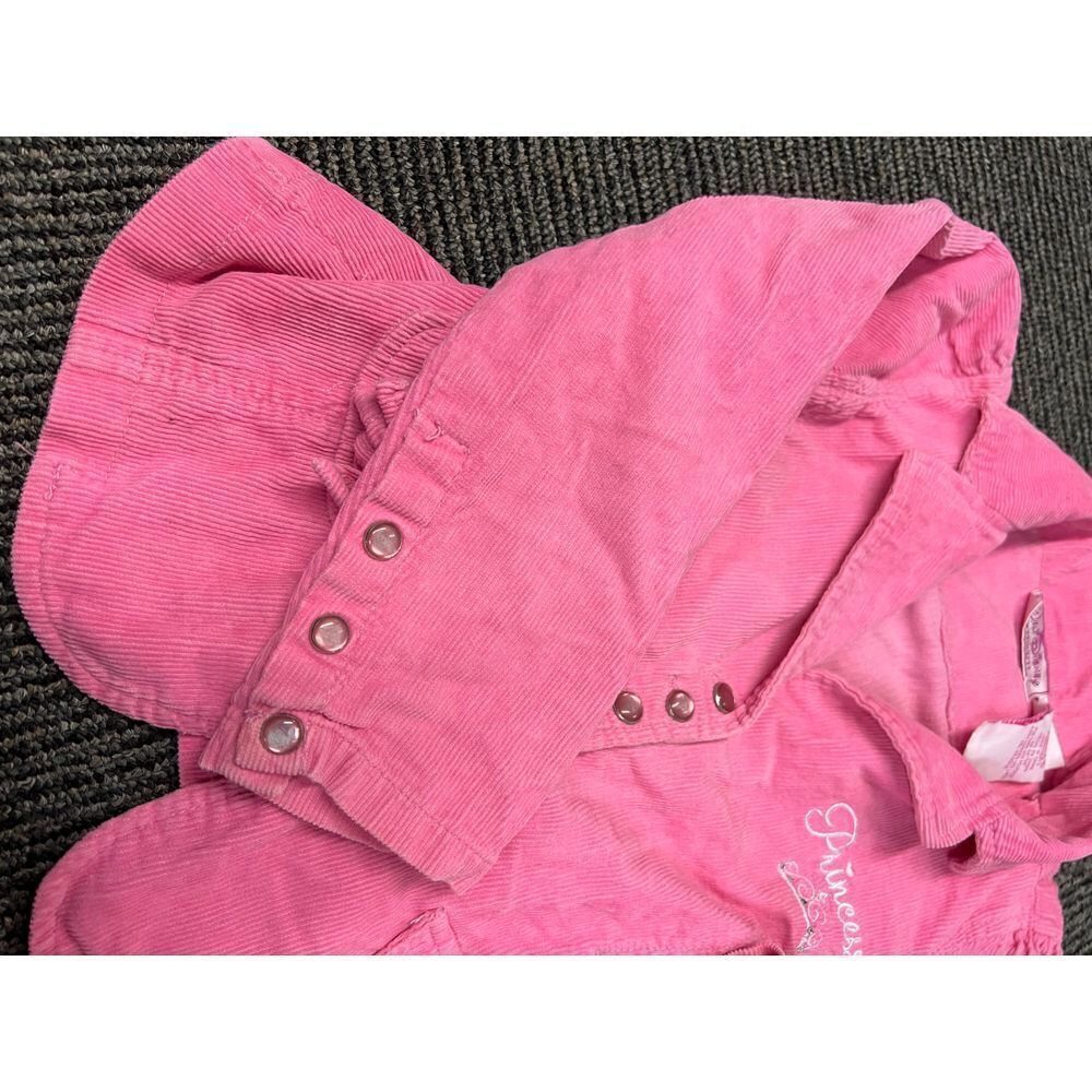 Walt Disney Vintage Pink Princess Corduroy Button-Up Jacket Casual Outerwear - Picture 3 of 8